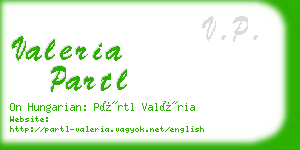 valeria partl business card